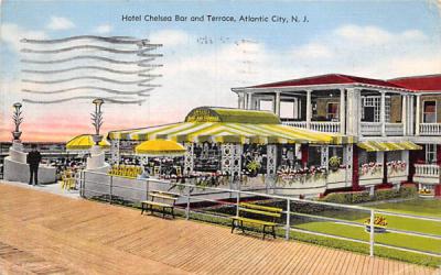 Hotel Chelsea Bar and Terrace Atlantic City, New Jersey Postcard
