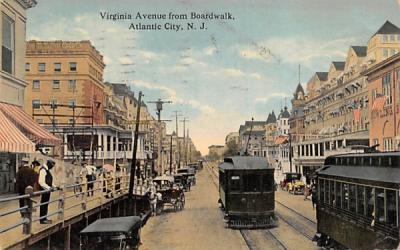 Virigina Avenue from Boardwalk Atlantic City, New Jersey Postcard