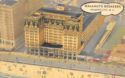 Malamut's Breakers Atlantic City, New Jersey Postcard