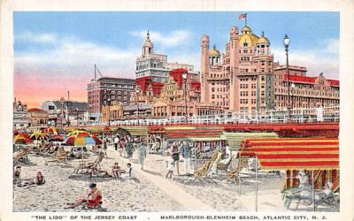 Marlborough-Blenheim Beach Atlantic City, New Jersey Postcard