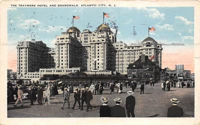 The Traymore Hotel and Boardwalk Atlantic City, New Jersey Postcard