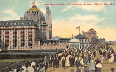 Boardwalk North from Michiagn Avenue Atlantic City, New Jersey Postcard
