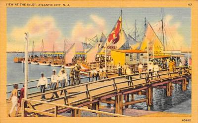 View at the Inlet Atlantic City, New Jersey Postcard