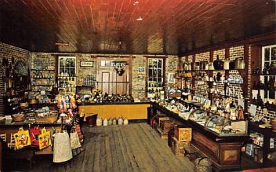 Interior of the General Store at the Deserted Village Allaire, New Jersey Postcard