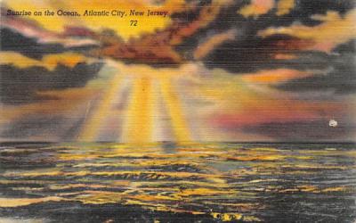 Sunrise on the Ocean Atlantic City, New Jersey Postcard