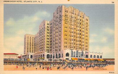 Ambassador Hotel  Atlantic City, New Jersey Postcard
