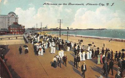 Afternoon on the Boardwalk Atlantic City, New Jersey Postcard