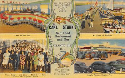 Capt. Starn's Sea Food Restaurant and Bar Atlantic City, New Jersey Postcard