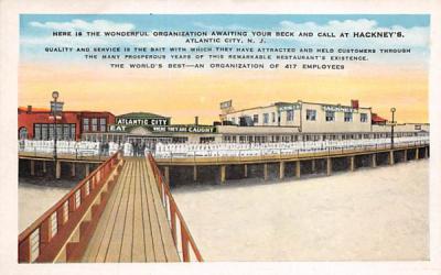 Wonderful Organization Beck and Call at Hackney's Atlantic City, New Jersey Postcard