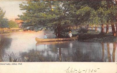 Sunset Lake Asbury Park, New Jersey Postcard