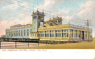 Auditorium and Pier Atlantic City, New Jersey Postcard