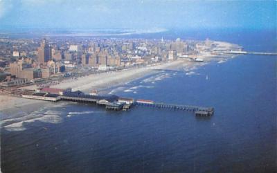 An aerial aview of the famous World's Playground Atlantic City, New Jersey Postcard