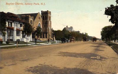 Baptist Church Asbury Park, New Jersey Postcard