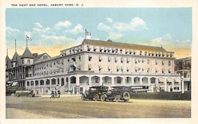 The West End Hotel Asbury Park, New Jersey Postcard
