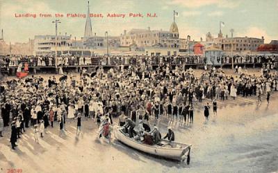 Landing from the Fishing Boat Asbury Park, New Jersey Postcard