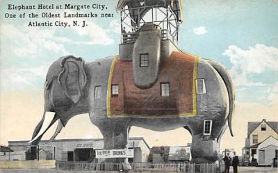 Elephant Hotel at Margate City Atlantic City, New Jersey Postcard
