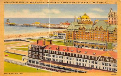 Brighton, Marlborough-Claridge Hotels Atlantic City, New Jersey Postcard