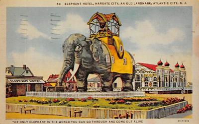 Elephant Hotel, Margate City Atlantic City, New Jersey Postcard
