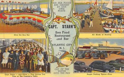 Capt. Starn's Sea Food Restaurant and Bar Atlantic City, New Jersey Postcard