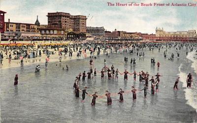The Heart of the Beach Front Atlantic City, New Jersey Postcard