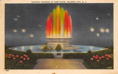 Electric Fountain at Park Place Atlantic City, New Jersey Postcard