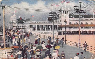 The Board Walk and Piers Atlantic City, New Jersey Postcard