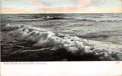 Surf Scene  Atlantic City, New Jersey Postcard