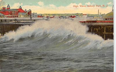 High Wave Asbury Park, New Jersey Postcard