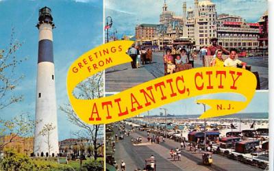 Greetings from Atlantic City, N. J., USA New Jersey Postcard