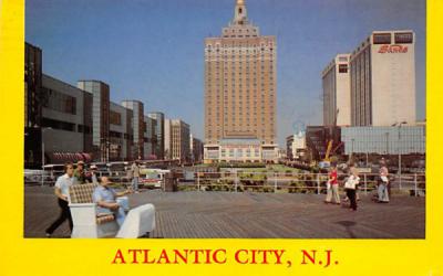 View of Park Place from the Boardwalk Atlantic City, New Jersey Postcard