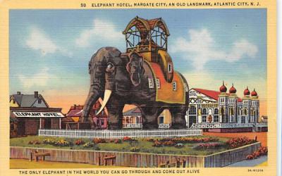 Elephant Hotel, Margate City Atlantic City, New Jersey Postcard
