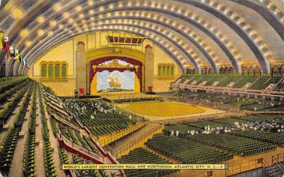 World's Largest Convention Hall and Auditorium Atlantic City, New Jersey Postcard