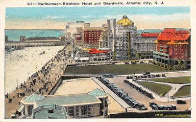 Marlborough-Blenheim Hotel and Beach Atlantic City, New Jersey Postcard