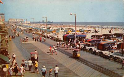 Looking down upon the boardwalk Atlantic City, New Jersey Postcard