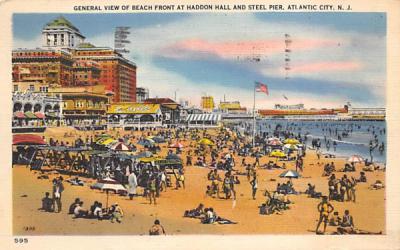 Haddon Hall and Steel Pier Atlantic City, New Jersey Postcard