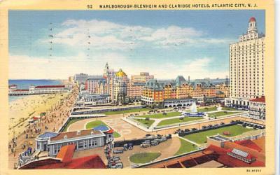 Marlborough-Blenheim and Clardige Hotels Atlantic City, New Jersey Postcard