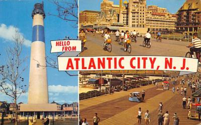 Hello from Atlantic City, N. J., USA New Jersey Postcard
