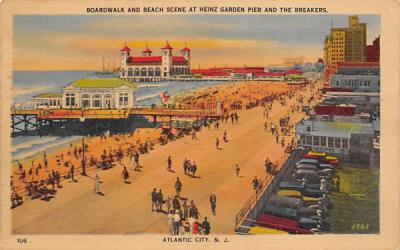 Heinz Garden Pier and the Breakers Atlantic City, New Jersey Postcard