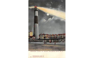 Absecon Light at Night Atlantic City, New Jersey Postcard