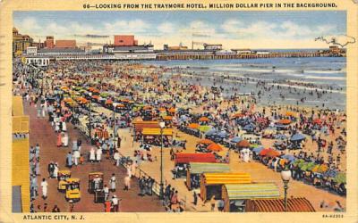 from Traymore Hotel, Million Dollar Pier Atlantic City, New Jersey Postcard