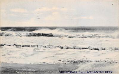 Wind and Sea Atlantic City, New Jersey Postcard