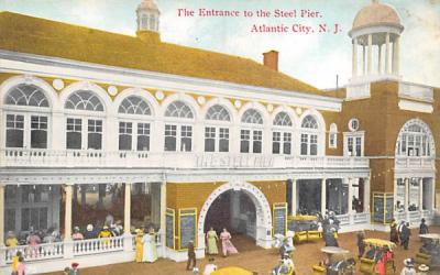 The Entrance on the Steel Pier Atlantic City, New Jersey Postcard