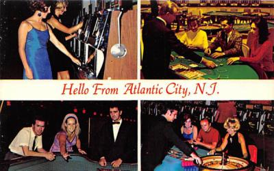 Hello from Atlantic City, N. J., USA New Jersey Postcard