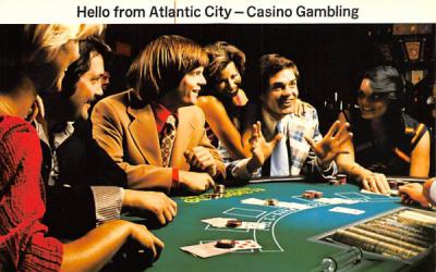 Hello from Atlantic City - Casino Gambling New Jersey Postcard