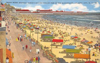 Hamid's Million Dollar Pier Atlantic City, New Jersey Postcard
