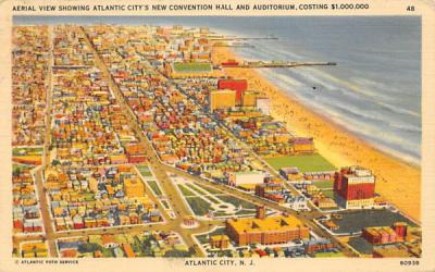 New Convention Hall and Auditorium Atlantic City, New Jersey Postcard