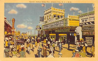 Hamid's Million Dollar Pier Atlantic City, New Jersey Postcard