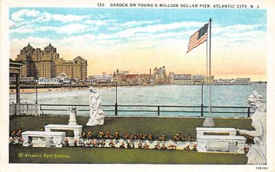 Garden on Young's Million Dollar Pier Atlantic City, New Jersey Postcard