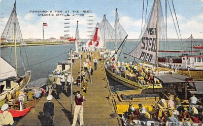 Fishermen's Pier at the Inlet Atlantic City, New Jersey Postcard