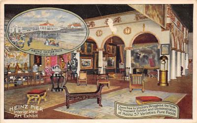 Heinz Pier, Interior View Art Exhibit Atlantic City, New Jersey Postcard